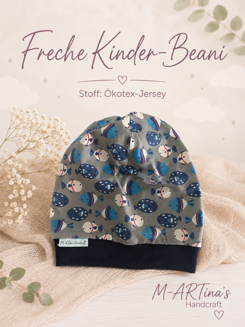 "Fisch" - Beanie Gr. 50